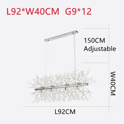 DecorBites™ Dandelion Chandelier LED Pendant Lamp for Dining Room, Bedroom, Shops