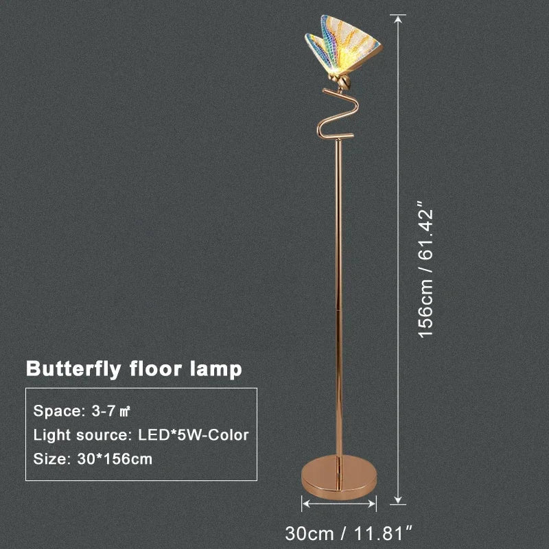 DecorBites™ Butterfly Floor Lamp: Luxury Iron Art Decorative Lighting for Home Living Room