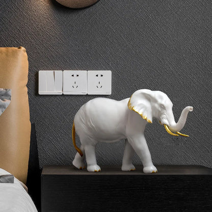 DecorBites™ Elephant Resin Sculpture Ornaments for Modern Living Room Decor