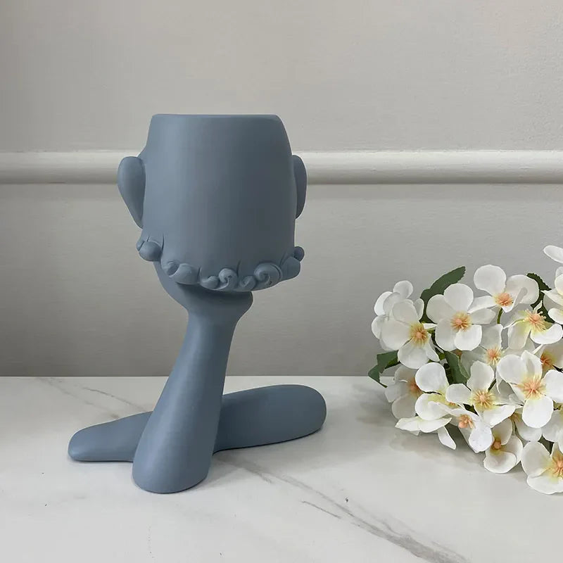 ديكوربايتس™ - زينة أصيص زهور عائلية تجريدية للديكور الداخلي للمنزل