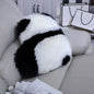 Decobites Super Cute Angry Panda Wool Back Throw Pillow for Bed, Sofa, Floor - Cozy Cushion