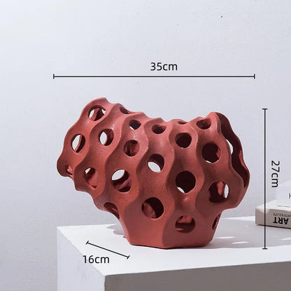 ديكوربايتس™ منحوتة هندسية من الراتينج المرجاني على شكل مخلوق بحري