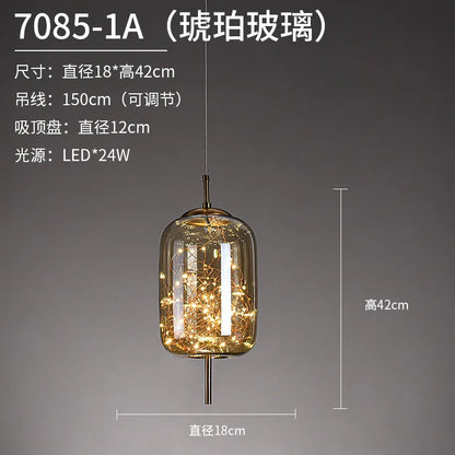 DecorBites™ LED Starry Sky Pendant Lights Luxury Living Room Lamps