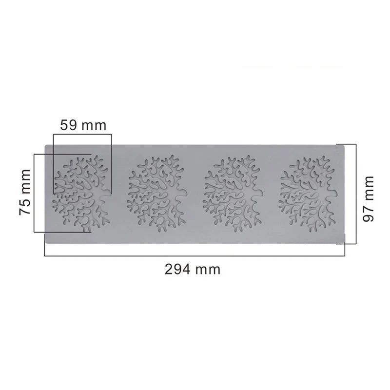 DecorBites™ Coral Branch Leaf Silicone Mold for Cake Chocolate Baking Decoration