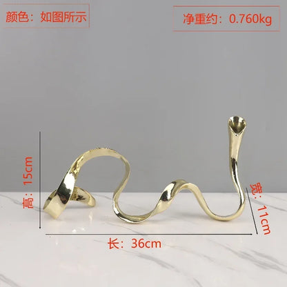 Centro de mesa DecorBites™ Portavelas geométrico dorado