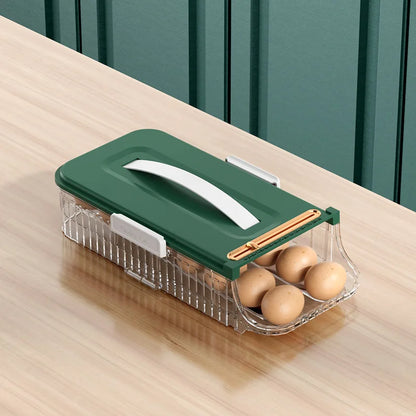 DecorBites™ Egg Storage Box: Durable, Portable, Stackable, Space-Saving Refrigerator Organizer