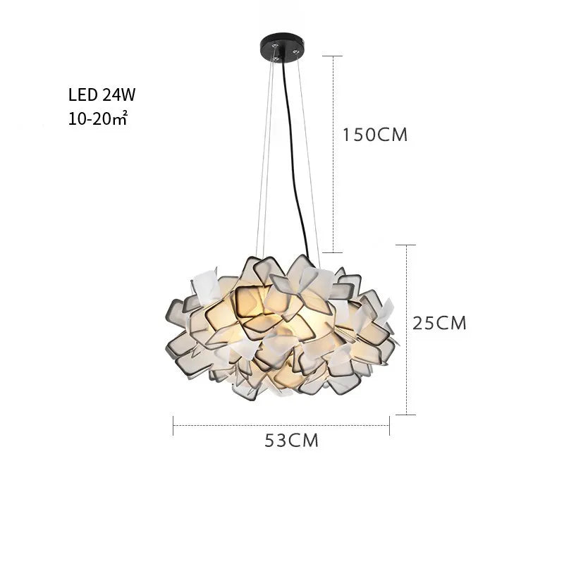 DecorBites™ Clizia LED Chandelier - New Design Acrylic Suspended Bedroom Cafe Lights
