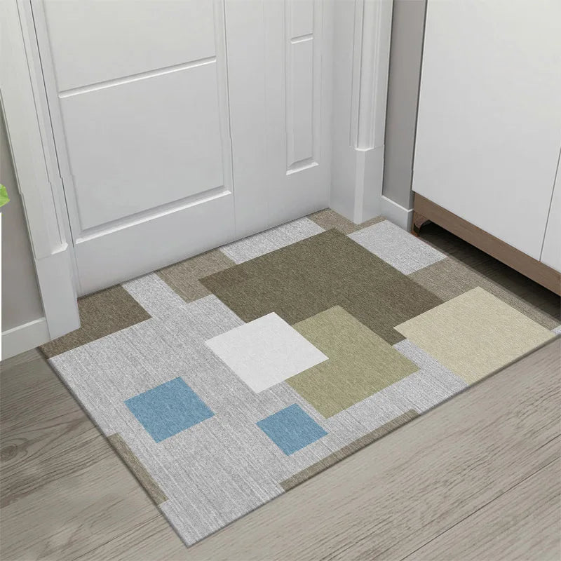 Decobites Velvet Entrance Rug: Absorbent, Anti-Slip, Dirt-Tolerant. Perfect for Living Room & Bathroom.