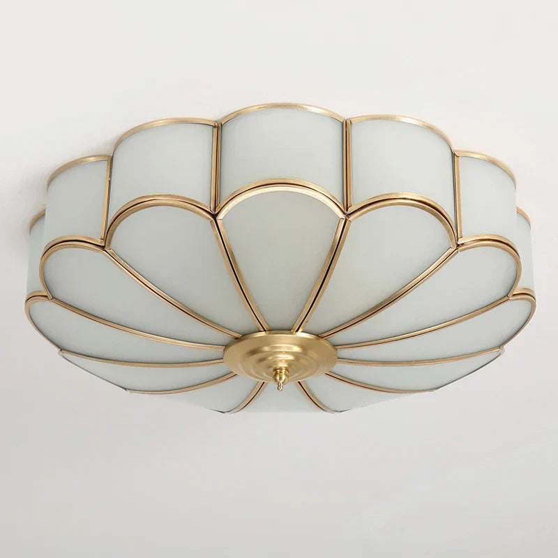 DecorBites™ Brass Ceiling Lamp: Modern Nordic Light Luxury LED Fixture for Home Bedroom