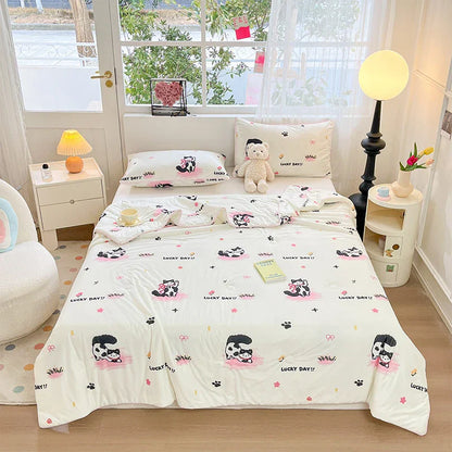 DecorBites™ Kids' Summer Quilt: High-End Knitted Fabric, Super Soft & Breathable Comforter