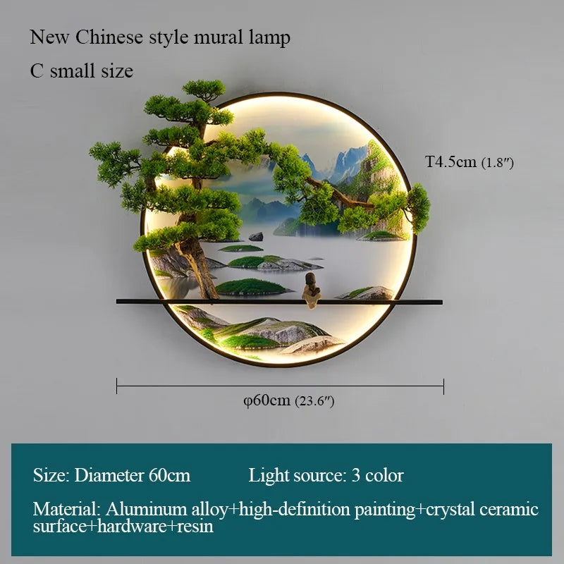 Lámparas de pared murales de paisaje Decorbites™ LED para sala de estar, dormitorio y hogar