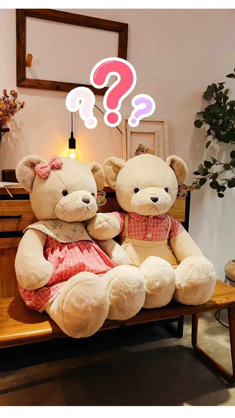 Decorbites™ Juguetes de Peluche de Oso Pareja de 80 cm Regalo de Navidad