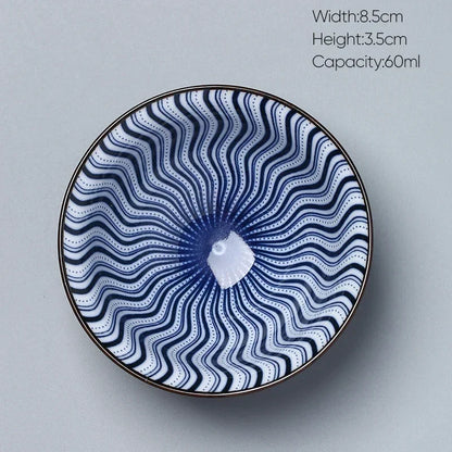 DecorBites™ Ceramic Kung Fu Tea Cup, Japanese Style Porcelain Espresso Coffee Cup