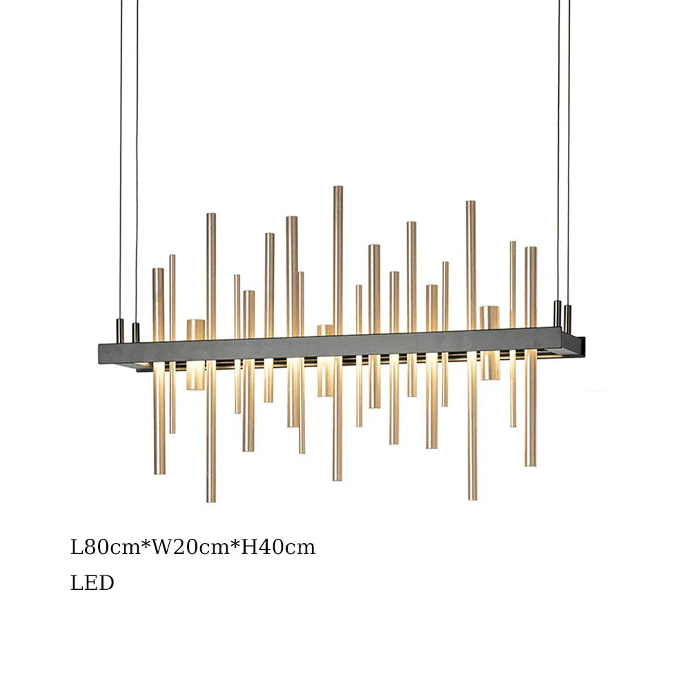 DecorBites™ LED Stainless Steel Pendant Light Chandelier for Home Decor in Foyer, Living Room, Bedroom, Restaurant
