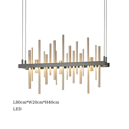 DecorBites™ LED Stainless Steel Pendant Light Chandelier for Home Decor in Foyer, Living Room, Bedroom, Restaurant