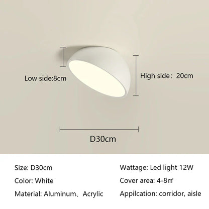 DecorBites™ LED Semicircular Ceiling Light for Bedroom, Aisle, Balcony - Modern & Creative Lighting Fixtures