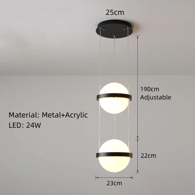 DecorBites™ Art Deco White Acrylic Ball Wall Lights with 3-Mode Dimming