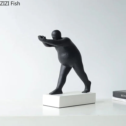 Escultura abstracta de resina, decoración moderna para el hogar de DecorBites™