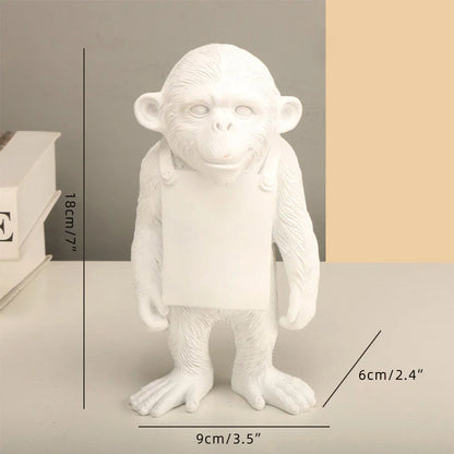 DecorBites™ Gorilla Sculpture Resin Figure Monkey Statue Home Decor Living Room Figurine Craft