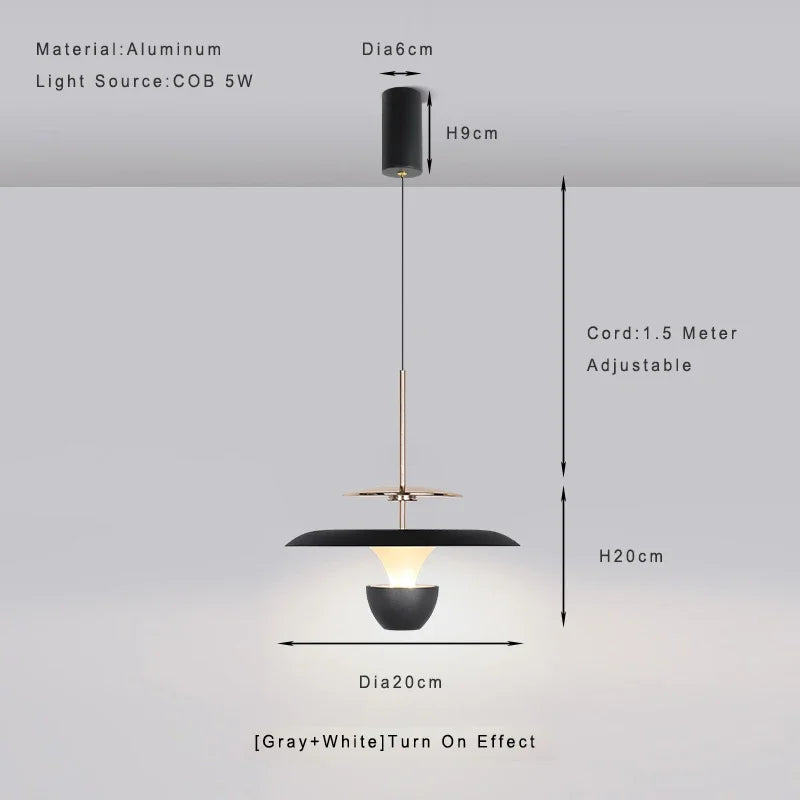 DecorBites™ LED Pendant Light: Colourful Chandelier for Kitchen, Dining Room, Bedroom.