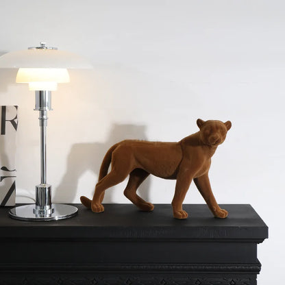 DecorBites™ Leopard Flocking Sculpture Cheetah Pendant Home Decor Figurine