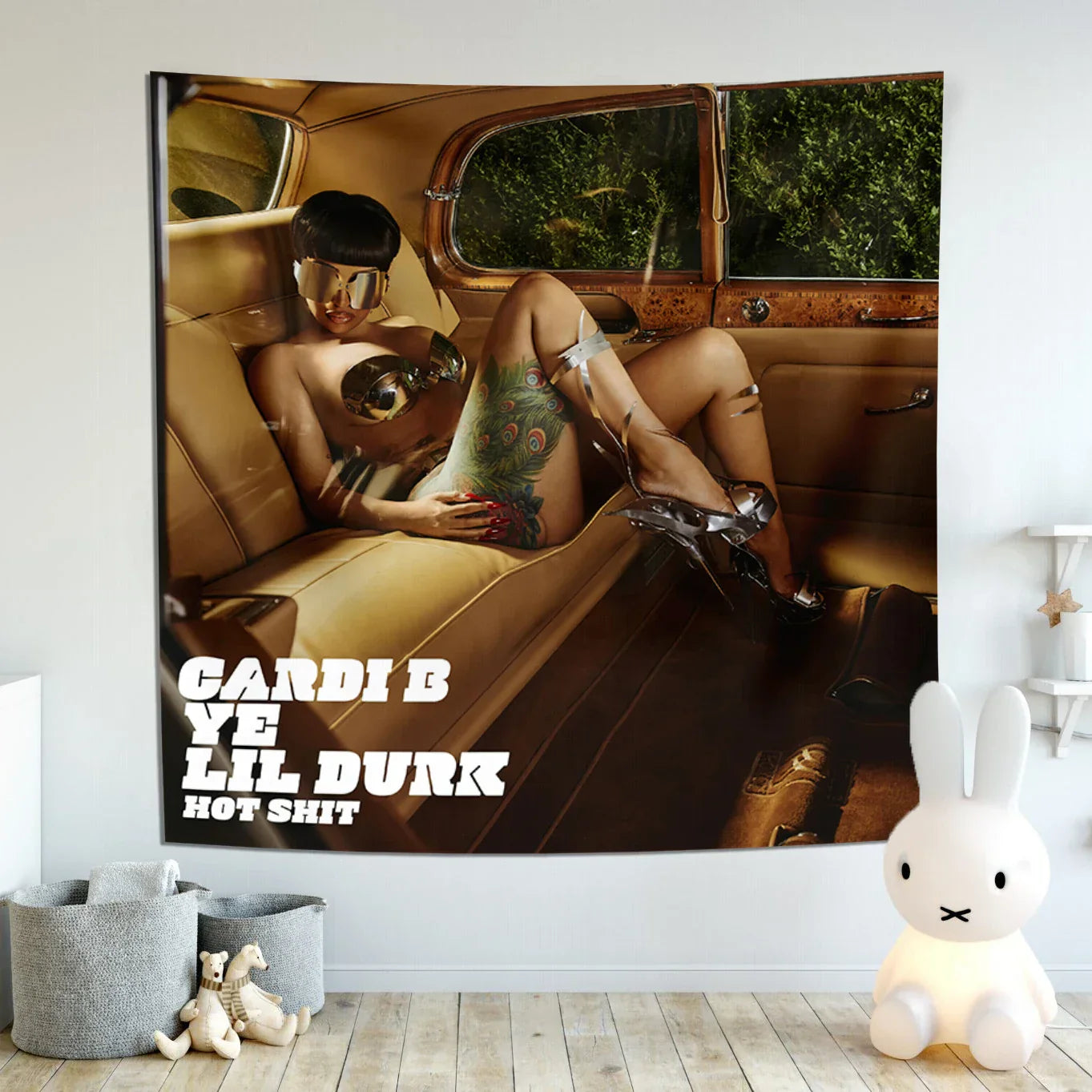 DecorBites™ Kanye's West Wall Tapestry: Music Album Cover Poster for Bedroom Decoration