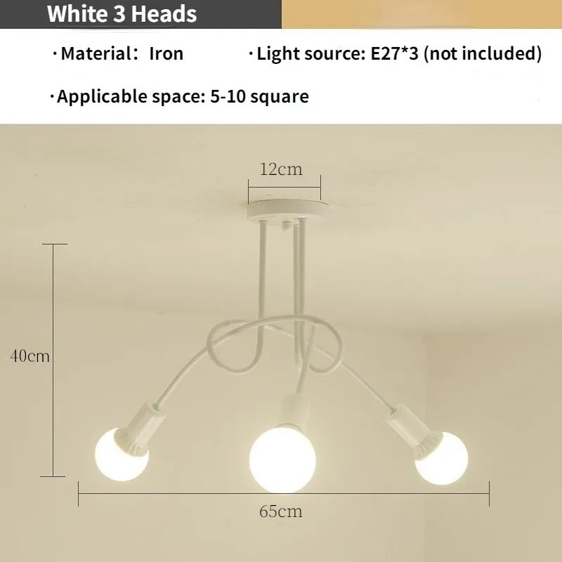 DecorBites™ Gold Black Sputnik Chandelier Pendant Light for Living Room Bedroom Farmhouse