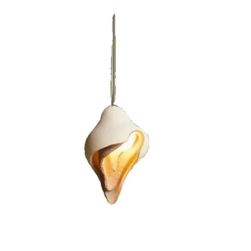 DecorBites™ Gypsum Pendant Lamp Conch Design Wabi Sabi Style for Living Room or Bedroom
