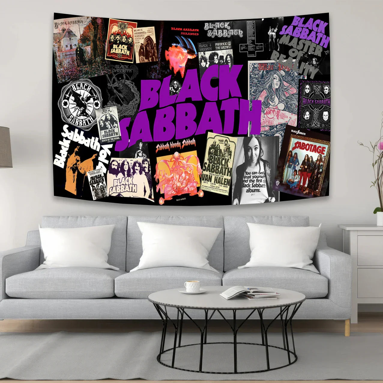 Decobites Black Sabbath Metal Band Rock Music Wall Tapestry