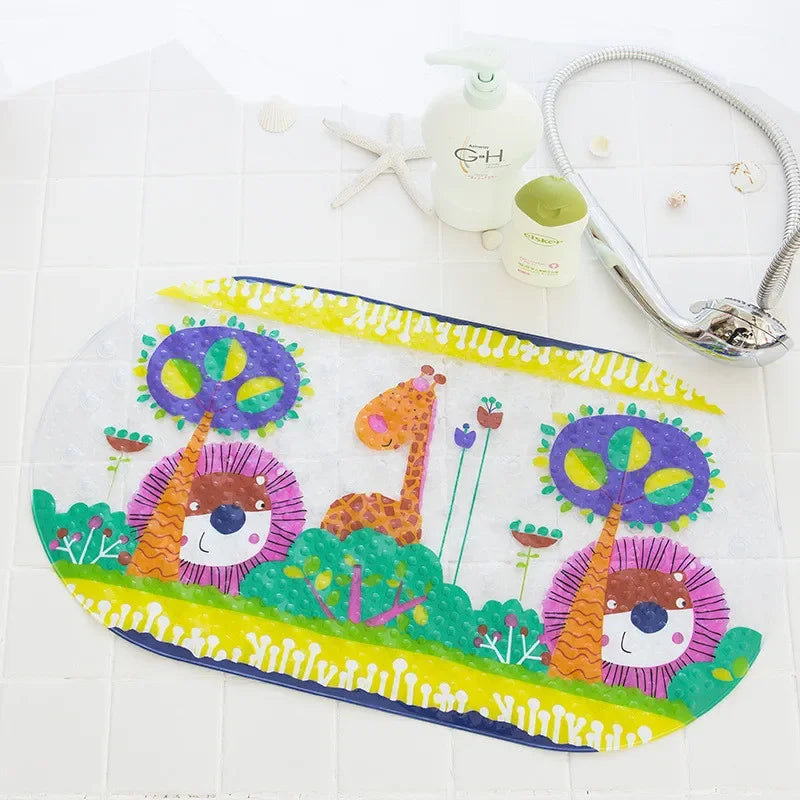 Decorbites™ Kinder-PVC-Badmatte mit Saugnäpfen und Drainage in 12 Farben