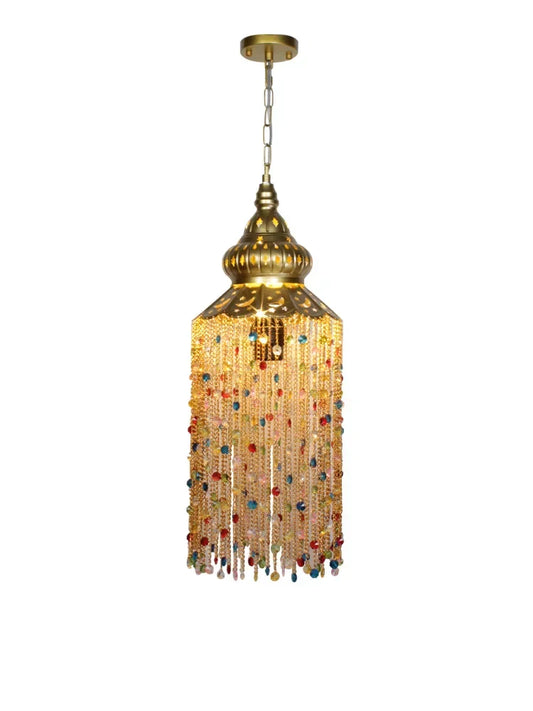 DecorBites™ Bohemian Crystal Pendant Lights LED E27 Gold/Black Cafe Bar Decor