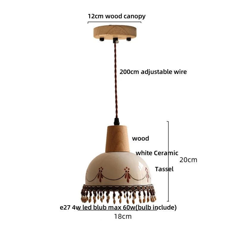 DecorBites™ Ceramic LED Pendant Lights Modern Nordic Indoor Hanging Lamp