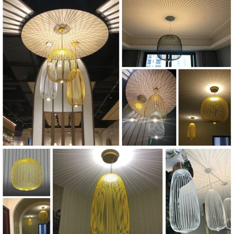 DecorBites™ Industrial Birdcage Iron Table Lamp for Bar, Restaurant, Hotel - LED Lighting