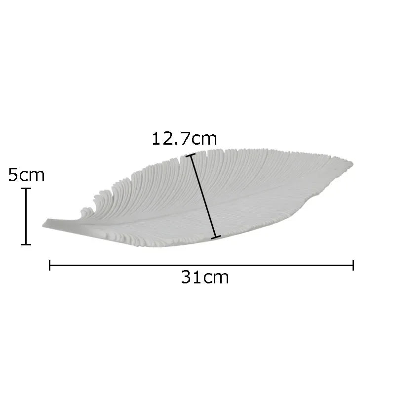 DecorBites™ Leaves Tray Jewelry Stand - Multicolour Earrings & Necklace Display Plate