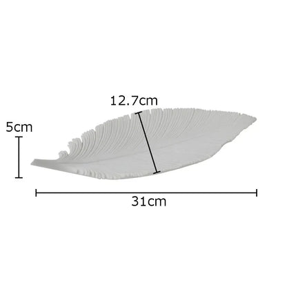 DecorBites™ Leaves Tray Jewelry Stand - Multicolour Earrings & Necklace Display Plate