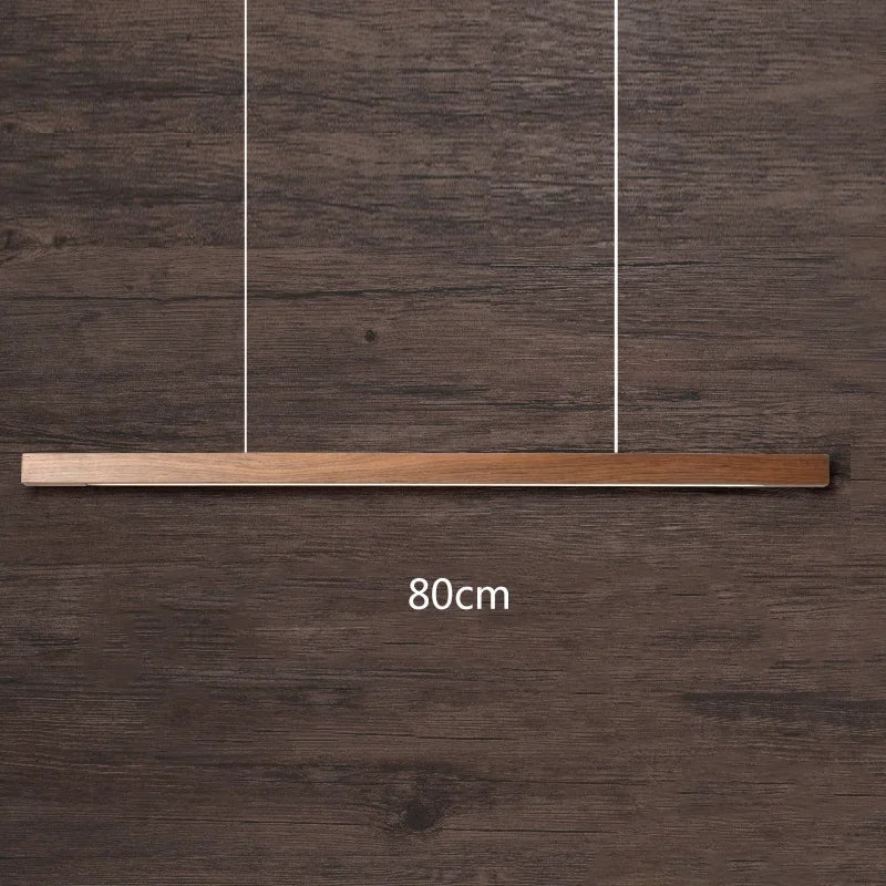 DecorBites™ مصباح معلق من خشب الجوز الأسود: تصميم بسيط لشريط جذوع الأشجار لغرفة الطعام والمكتب