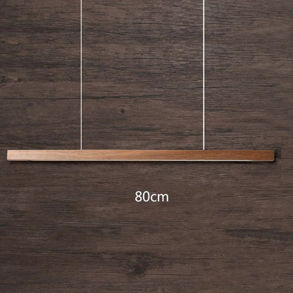 DecorBites™ مصباح معلق من خشب الجوز الأسود: تصميم بسيط لشريط جذوع الأشجار لغرفة الطعام والمكتب