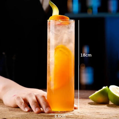 DecorBites™ Japanese Style Highball Long Drinking Glasses Set of 6