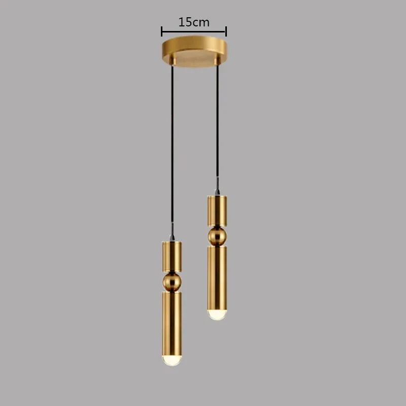 DecorBites™ Brass Pendant Light - Modern Minimalist Nordic Bar Small LED Hang Lamp