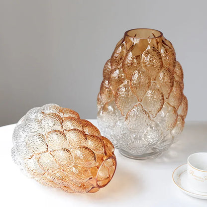 DecorBites™ Gradient Glass Vase for Home Decor & Hydroponic Flowers