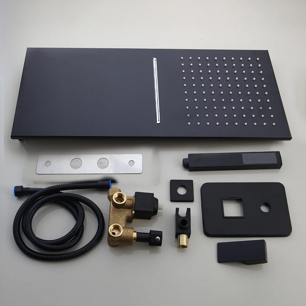 Gold Black Shower System