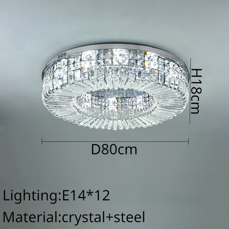 DecorBites™ Crystal Ring LED Ceiling Lamp for Modern Luxury Living
