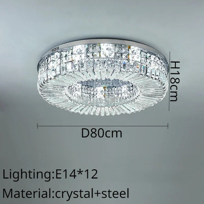 DecorBites™ Crystal Ring LED Ceiling Lamp for Modern Luxury Living
