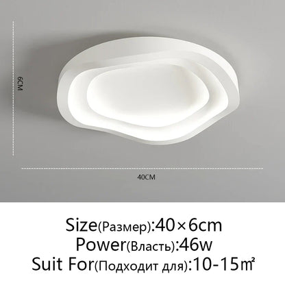 DecorBites™ LED Round Ceiling Lamp with Remote Control Dimming for Modern Indoor Lighting