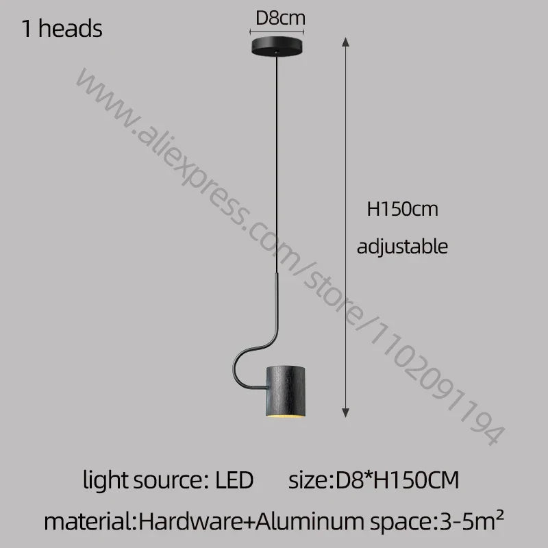 DecorBites™ LED Staircase Chandelier: Adjustable Modern Living Room Lighting for Villa Decoration