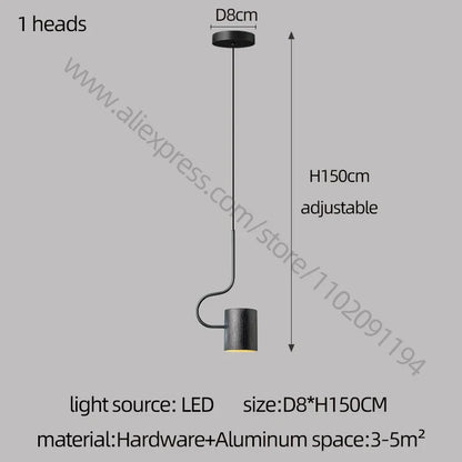 DecorBites™ LED Staircase Chandelier: Adjustable Modern Living Room Lighting for Villa Decoration