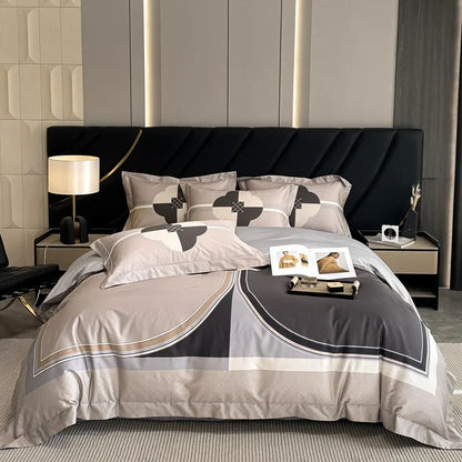 DecorBites™ Egyptian Cotton Flower Bedding Set, Luxury 1000TC Duvet Cover, Sheets, Pillowcases