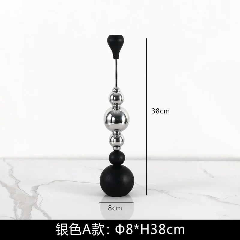 DecorBites™ Golden Stainless Steel Candle Holder for Wedding Decor