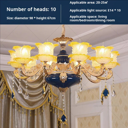 DecorBites™ Elegant Crystal Chandelier Living Room Bedroom Lighting
