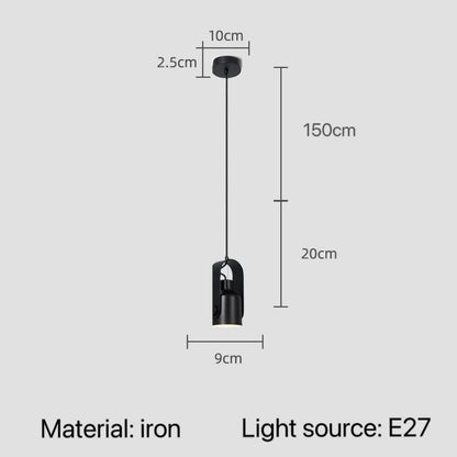 Nordic Adjustable Wood & Iron Pendant Light